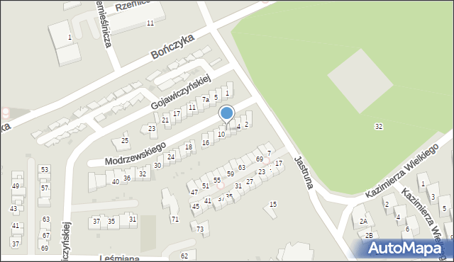 Mysłowice, Frycza-Modrzewskiego Andrzeja, 8, mapa Mysłowice