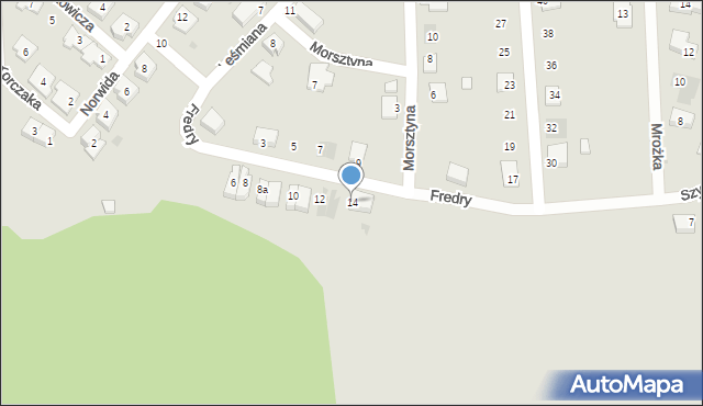 Namysłów, Fredry Aleksandra, 14, mapa Namysłów