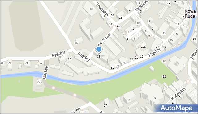 Nowa Ruda, Fredry Aleksandra, 33, mapa Nowa Ruda