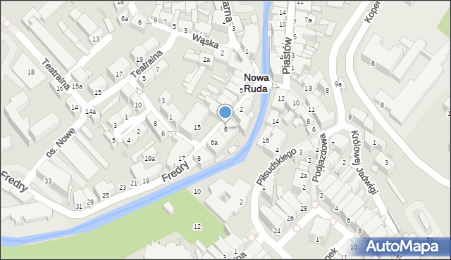 Nowa Ruda, Fredry Aleksandra, 6, mapa Nowa Ruda