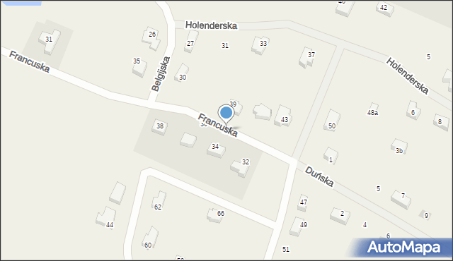 Nowa Wieś Malborska, Francuska, 41, mapa Nowa Wieś Malborska