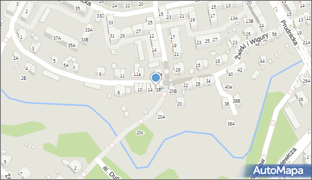 Nysa, Franciszka Żwirki i Stanisława Wigury, 16, mapa Nysy