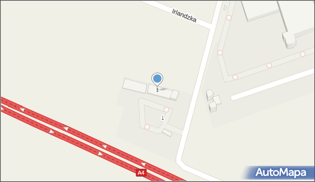 Olszowa, Francuska, 3, mapa Olszowa