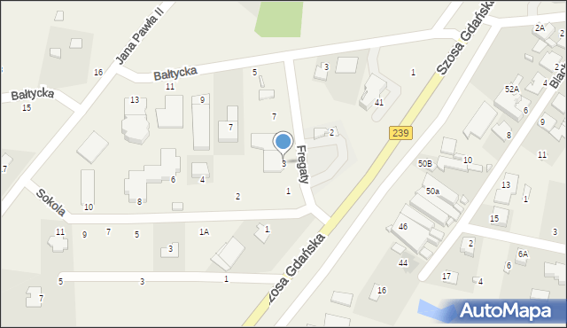 Osielsko, Fregaty, 3, mapa Osielsko