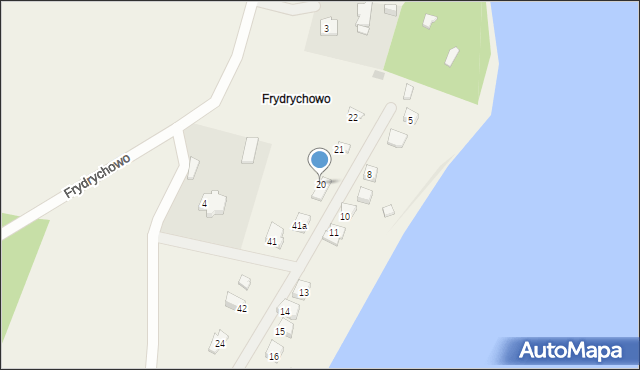 Parchowo, Frydrychowo, 20, mapa Parchowo