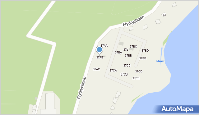 Parchowo, Frydrychowo, 37AB, mapa Parchowo