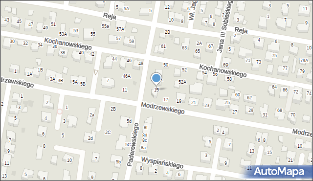 Pruszcz Gdański, Frycza-Modrzewskiego Andrzeja, 15, mapa Pruszcz Gdański