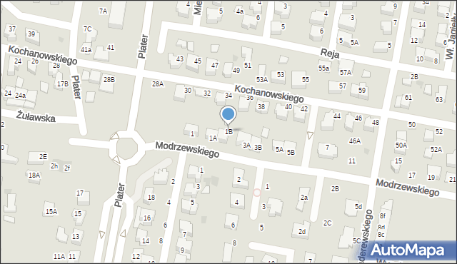 Pruszcz Gdański, Frycza-Modrzewskiego Andrzeja, 1B, mapa Pruszcz Gdański