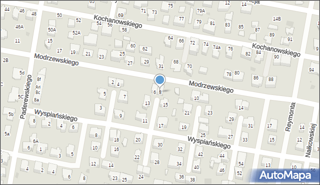 Pruszcz Gdański, Frycza-Modrzewskiego Andrzeja, 8, mapa Pruszcz Gdański