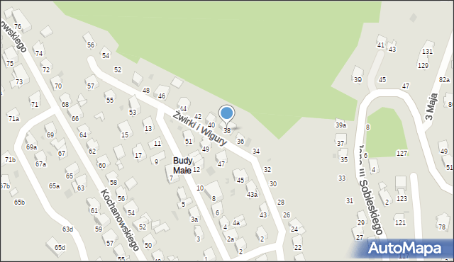 Przemyśl, Franciszka Żwirki i Stanisława Wigury, 38, mapa Przemyśla