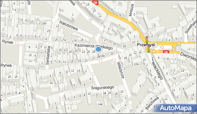 Przemyśl, Franciszkańska, 29, mapa Przemyśla