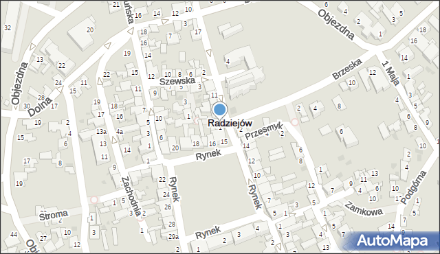 Radziejów, Franciszkańska, 1, mapa Radziejów