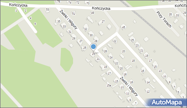 Rudnik nad Sanem, Franciszka Żwirki i Stanisława Wigury, 23, mapa Rudnik nad Sanem