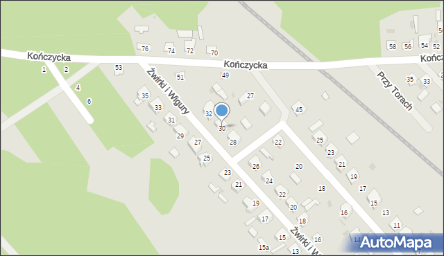 Rudnik nad Sanem, Franciszka Żwirki i Stanisława Wigury, 30, mapa Rudnik nad Sanem