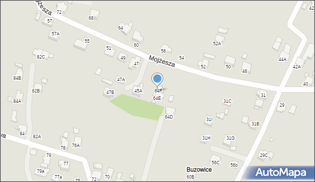 Rybnik, Frontowa, 64F, mapa Rybnika