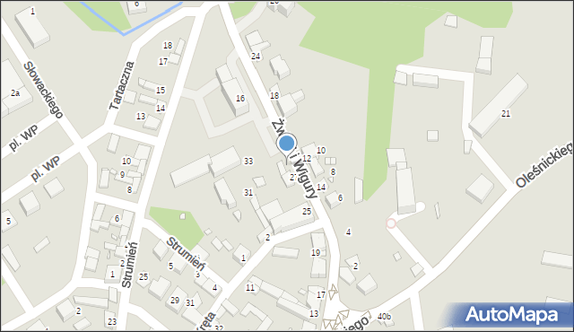 Siewierz, Franciszka Żwirki i Stanisława Wigury, 29, mapa Siewierz