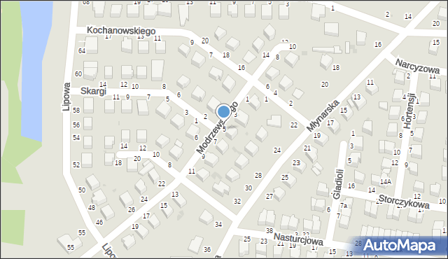 Skierniewice, Frycza-Modrzewskiego Andrzeja, 5, mapa Skierniewic