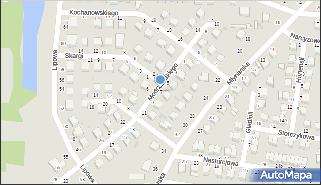 Skierniewice, Frycza-Modrzewskiego Andrzeja, 7, mapa Skierniewic