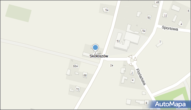 Skołoszów, Franciszkańska, 64, mapa Skołoszów