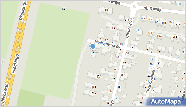 Słupsk, Frycza-Modrzewskiego Andrzeja, 15, mapa Słupska