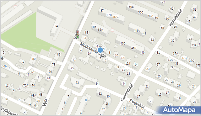 Sosnowiec, Frycza-Modrzewskiego Andrzeja, 5, mapa Sosnowca