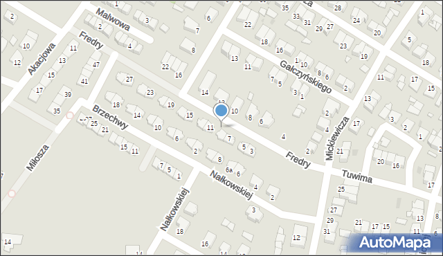 Środa Wielkopolska, Fredry Aleksandra, 9, mapa Środa Wielkopolska