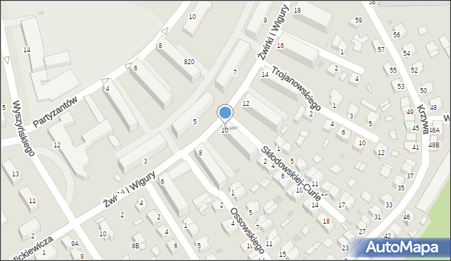 Stalowa Wola, Franciszka Żwirki i Stanisława Wigury, 10, mapa Stalowa Wola