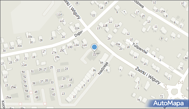 Starogard Gdański, Franciszka Żwirki i Stanisława Wigury, 11, mapa Starogard Gdański