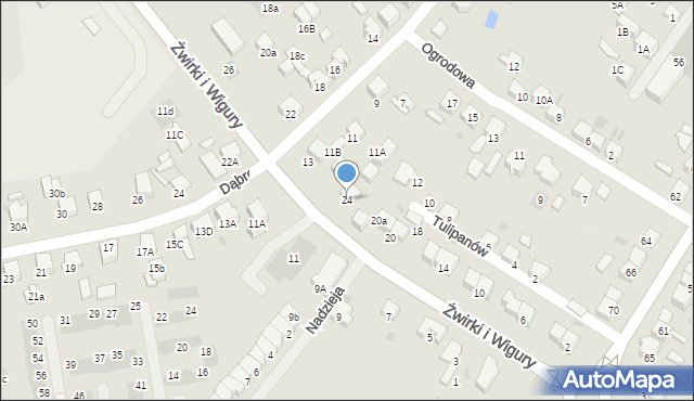 Starogard Gdański, Franciszka Żwirki i Stanisława Wigury, 24, mapa Starogard Gdański