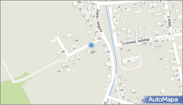 Stary Sącz, Franciszka Żwirki i Stanisława Wigury, 10B, mapa Stary Sącz