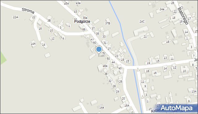 Stary Sącz, Franciszka Żwirki i Stanisława Wigury, 52A, mapa Stary Sącz