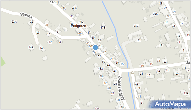 Stary Sącz, Franciszka Żwirki i Stanisława Wigury, 54, mapa Stary Sącz