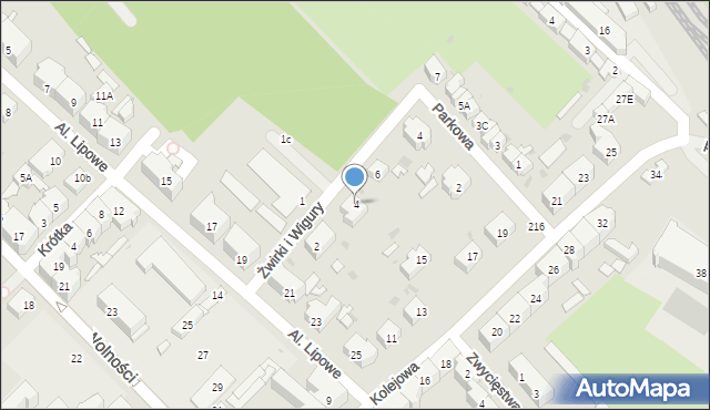 Świebodzice, Franciszka Żwirki i Stanisława Wigury, 4, mapa Świebodzice