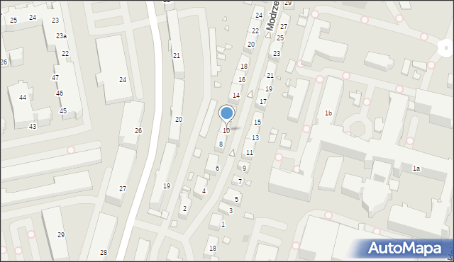 Szczecin, Frycza-Modrzewskiego Andrzeja, 10, mapa Szczecina