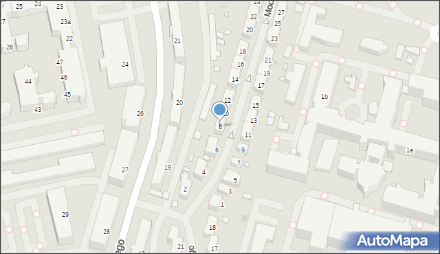 Szczecin, Frycza-Modrzewskiego Andrzeja, 8, mapa Szczecina