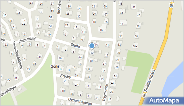 Tczew, Fredry Aleksandra, 12, mapa Tczew