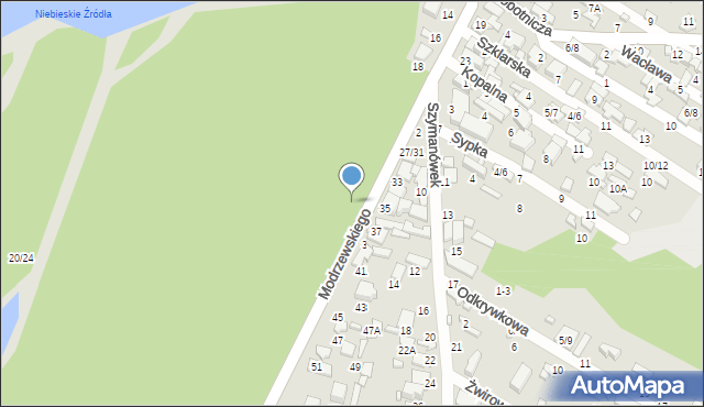 Tomaszów Mazowiecki, Frycza-Modrzewskiego Andrzeja, 20/24, mapa Tomaszów Mazowiecki