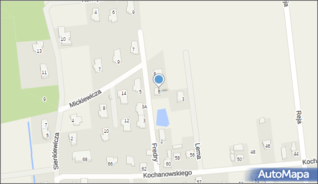 Tomice, Fredry Aleksandra, 6, mapa Tomice