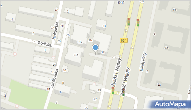 Warszawa, Franciszka Żwirki i Stanisława Wigury, 31d, mapa Warszawy