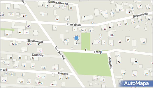 Warszawa, Frezji, 3, mapa Warszawy