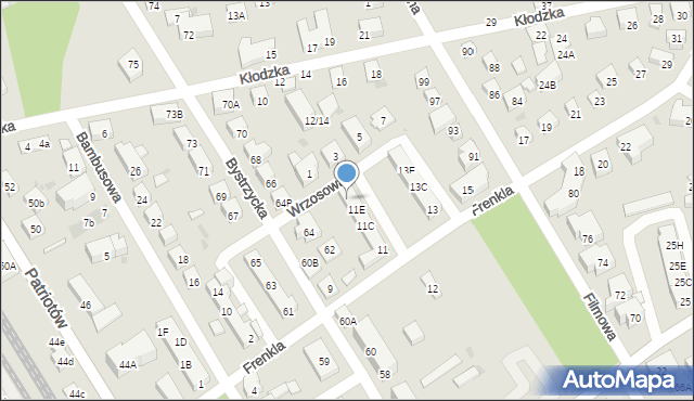 Warszawa, Frenkla Mieczysława, 11F, mapa Warszawy