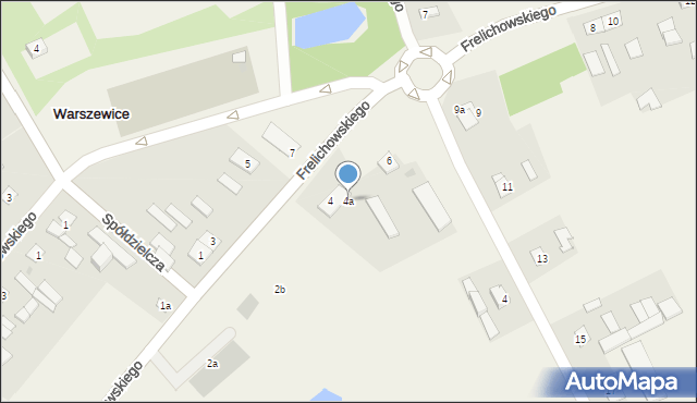 Warszewice, Frelichowskiego Stefana, ks., 4a, mapa Warszewice
