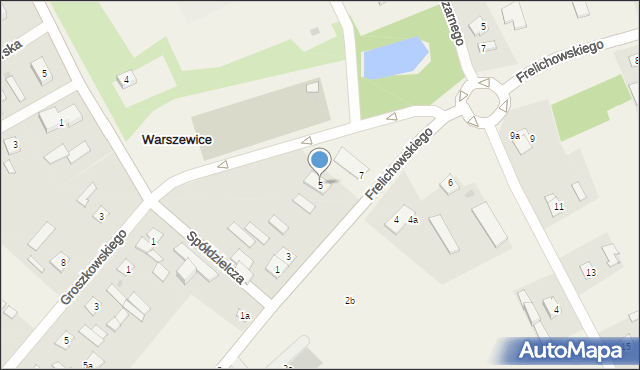 Warszewice, Frelichowskiego Stefana, ks., 5, mapa Warszewice