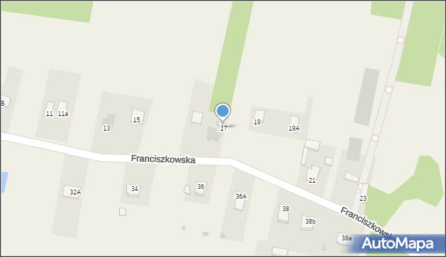 Wolanów, Franciszkowska, 17, mapa Wolanów