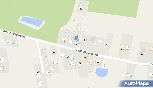 Wolanów, Franciszkowska, 5, mapa Wolanów