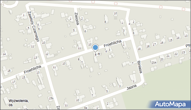 Zabrze, Froehlicha Józefa, 6, mapa Zabrza