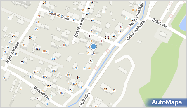 Zabrze, Frycza-Modrzewskiego Andrzeja, 22, mapa Zabrza