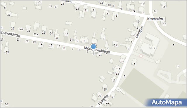 Zawiercie, Frycza-Modrzewskiego Andrzeja, 3, mapa Zawiercie