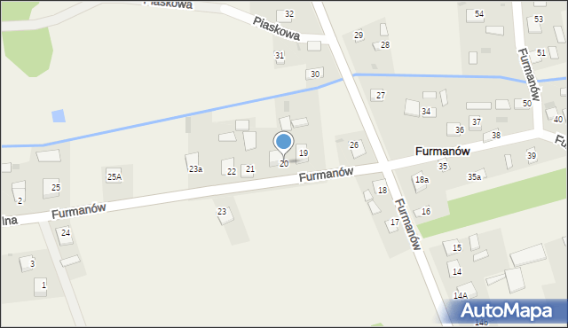 Furmanów, Furmanów, 20, mapa Furmanów