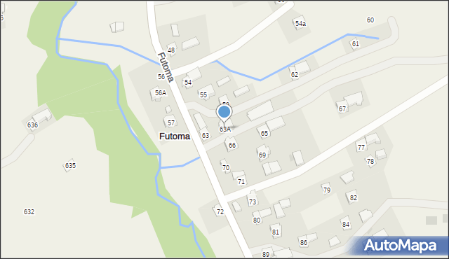 Futoma, Futoma, 63A, mapa Futoma